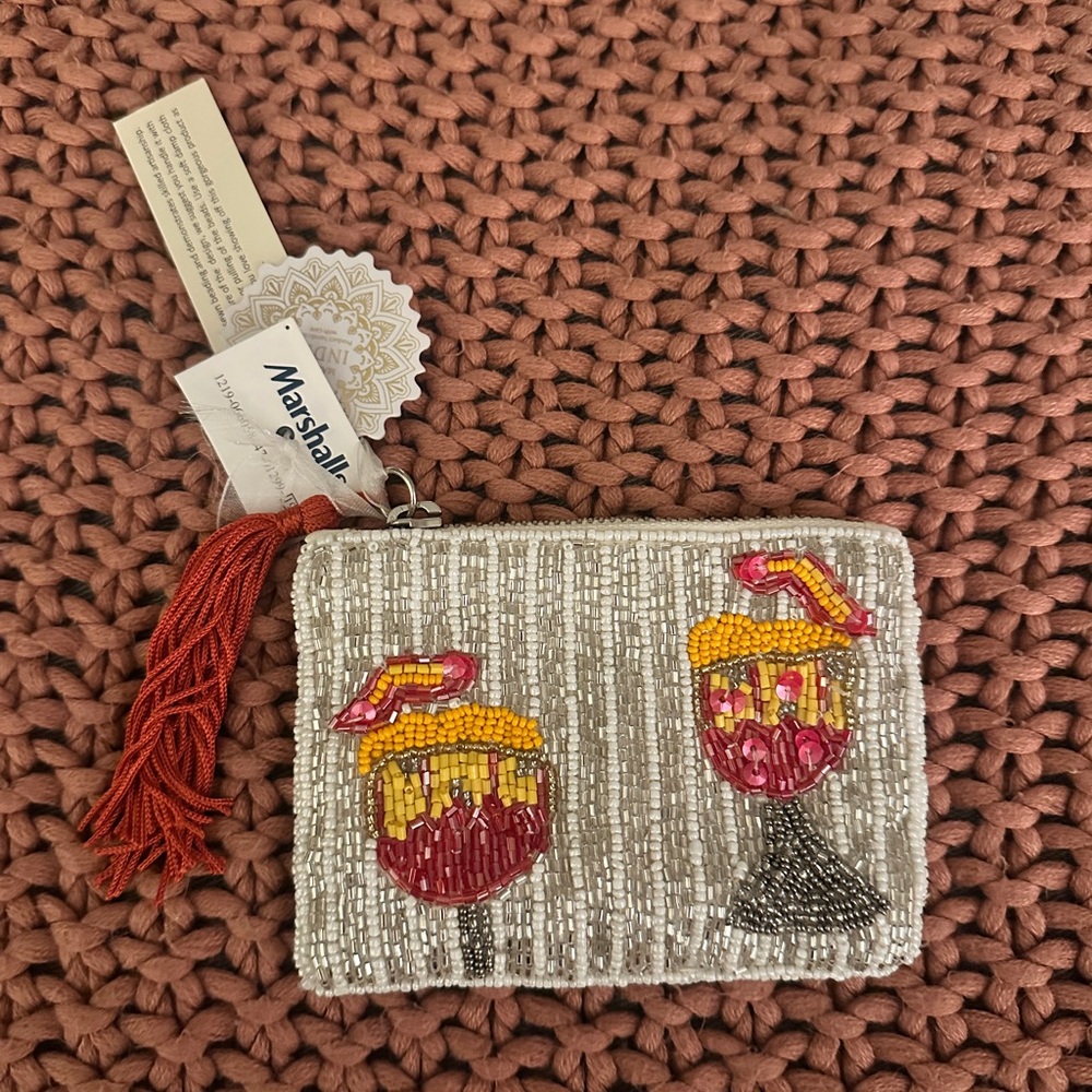 Beaded Cocktail Clutch Wallet with Tassel - Marshalls